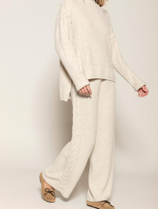 Blusa alongada com detalhe em trança e canelado Biamar